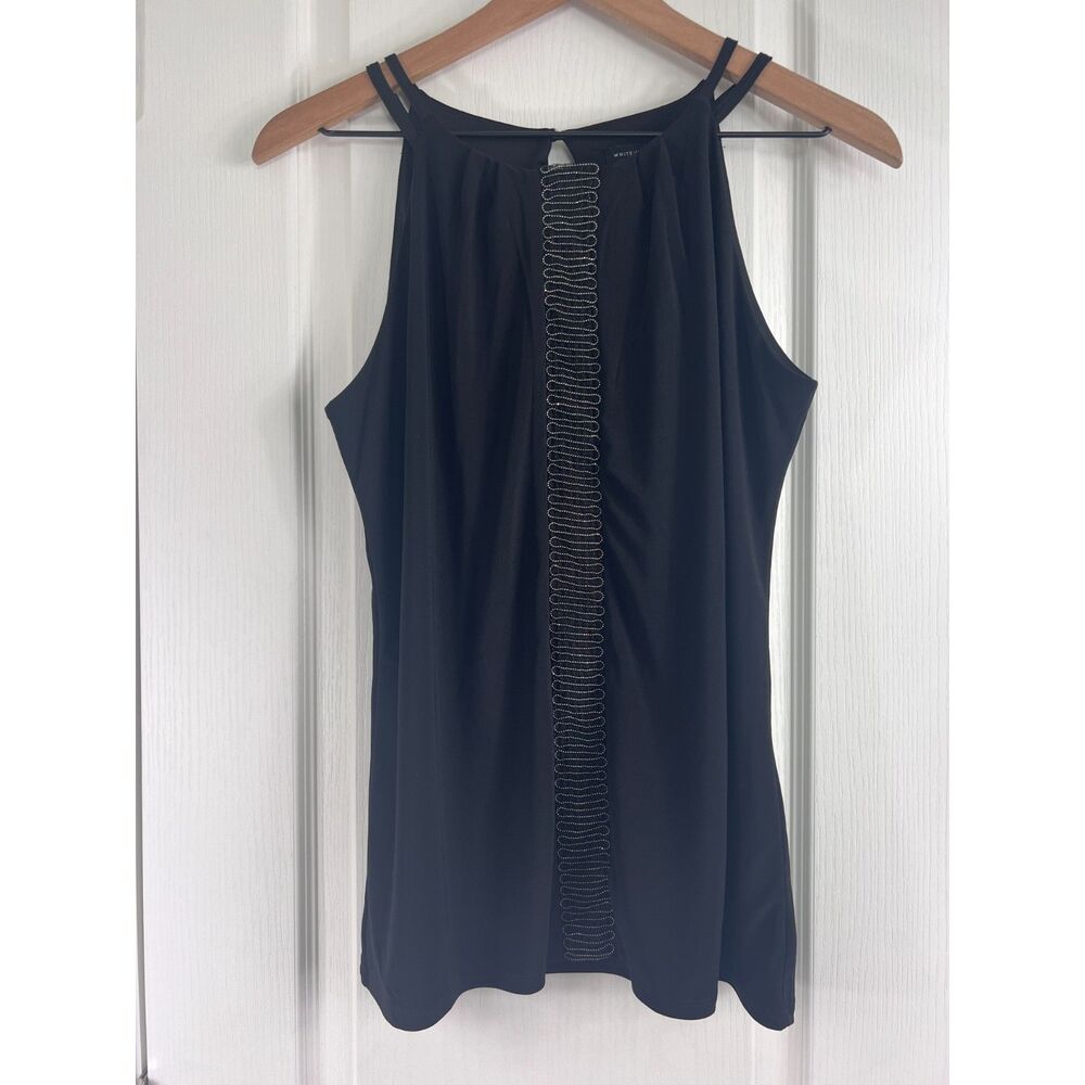 White House Black Market Ball Chain Mesh Date Top Sleeveless Women's S - NWT